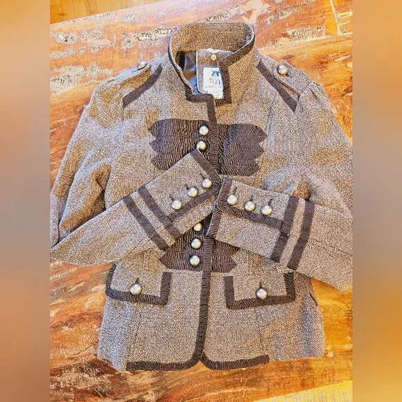 DEPT Black & Grey military style blazer - Picture 1 of 14